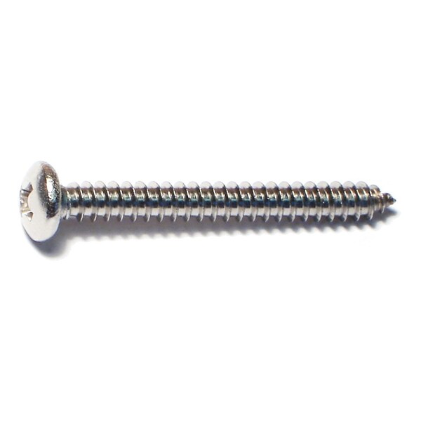 Midwest Fastener Sheet Metal Screw, #8 x 1-1/2 in, 18-8 Stainless Steel Pan Head Phillips Drive, 100 PK 05112 - main
